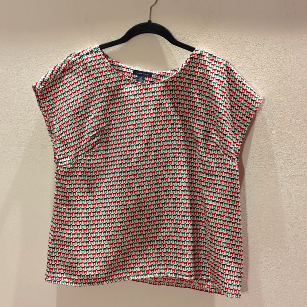 Tommy Hilfiger colorful "horse print" sleeveless top